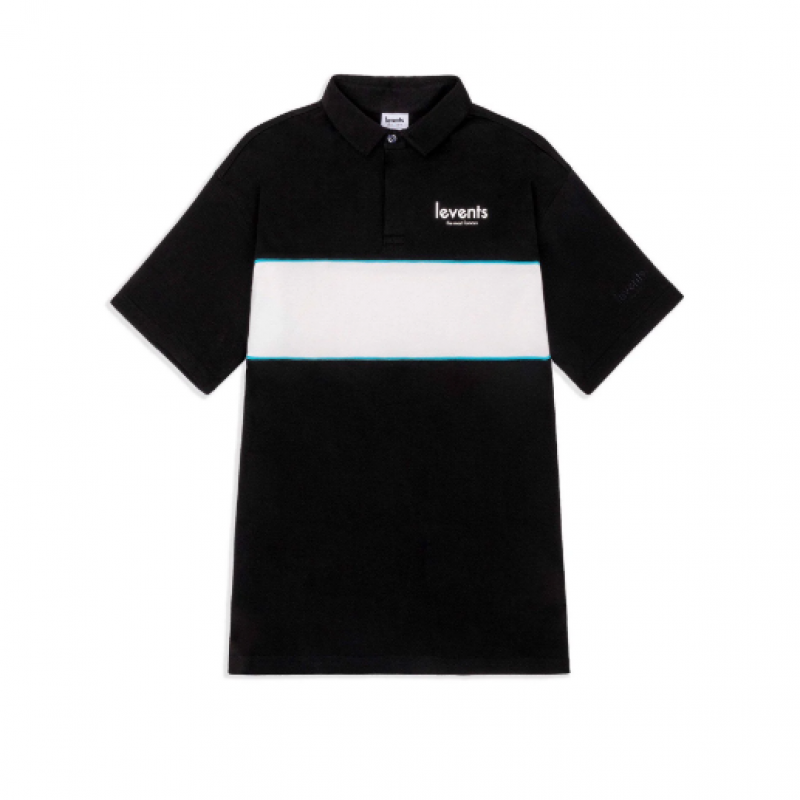 LEVENTS® STRIPLE POLO/ BLACK